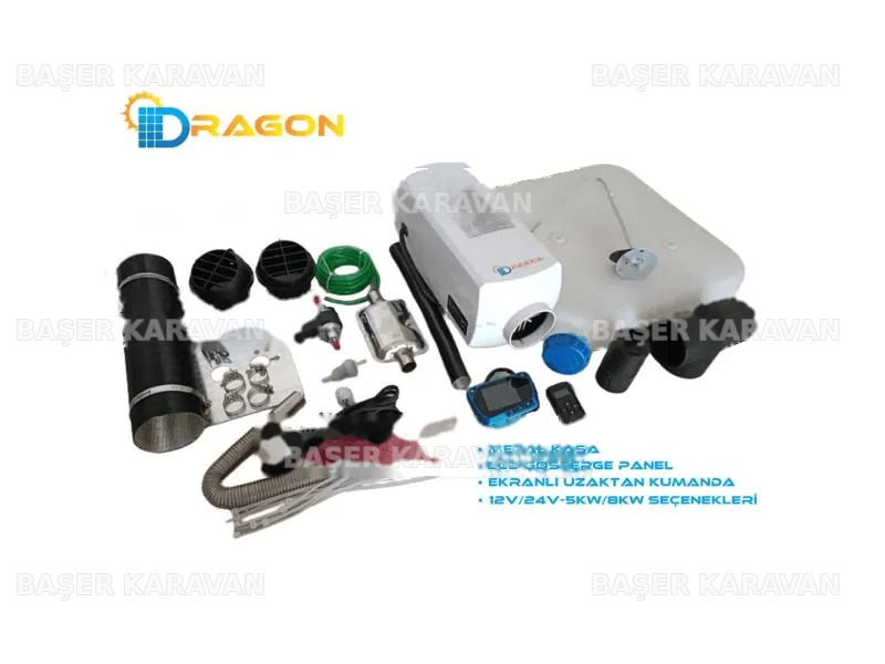 Dragon 5 kW Sabit Dizel Karavan Isıtıcısı 12V