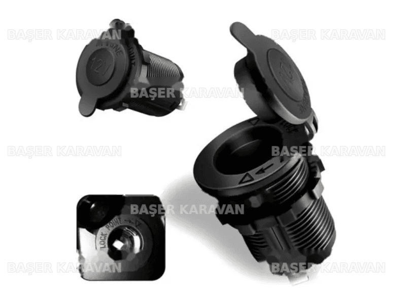 Karavan Çakmaklık Soketi Dişi Pano Tipi 12V/24V