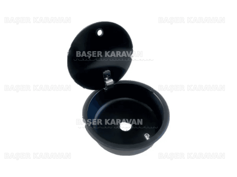 Cam Kapaklı Yuvarlak Evye