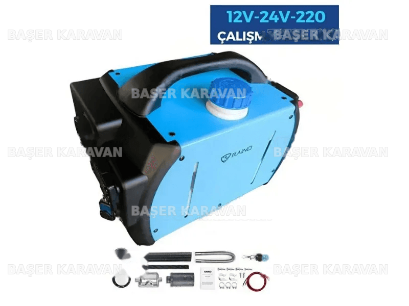 Raino 5 kW Çantalı Taşınabilir Dizel Karavan Isıtıcısı (12V / 24V / 220V)