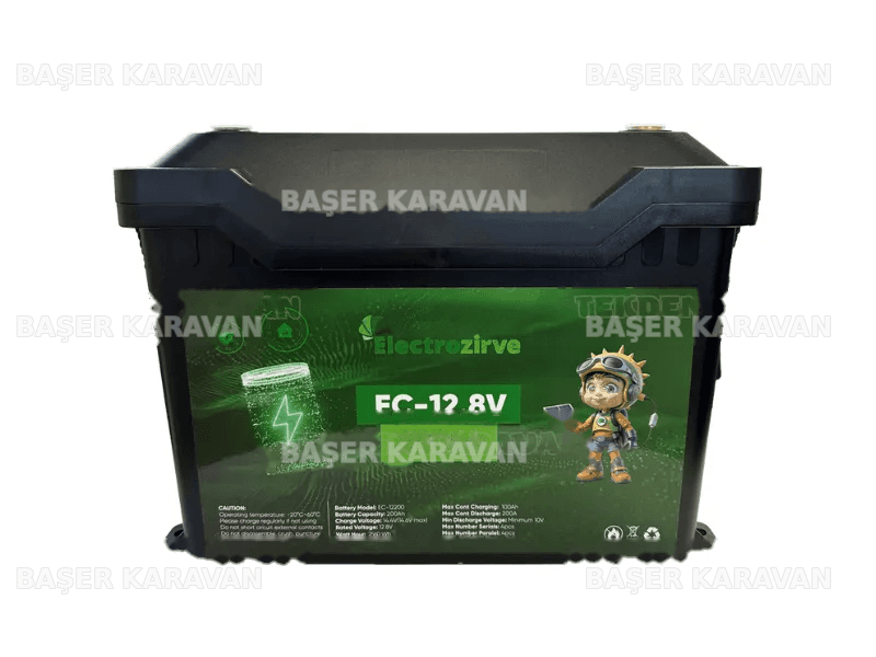 Electrozirve 12.8V 200Ah Slim Kasa Lityum Batarya