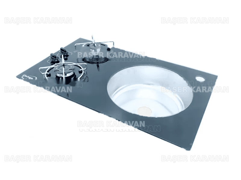 Karavan&Tekne İki Gözlü Ocak Evye 39 x 64 Universal