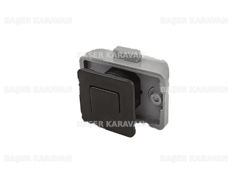 Karavan Çerçeveli Kare Buton Bas Çek Mobilya Kilidi