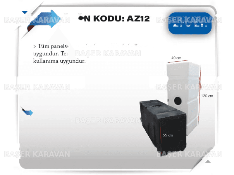 Karavan Su Deposu 270 Litre 120x40x55cm